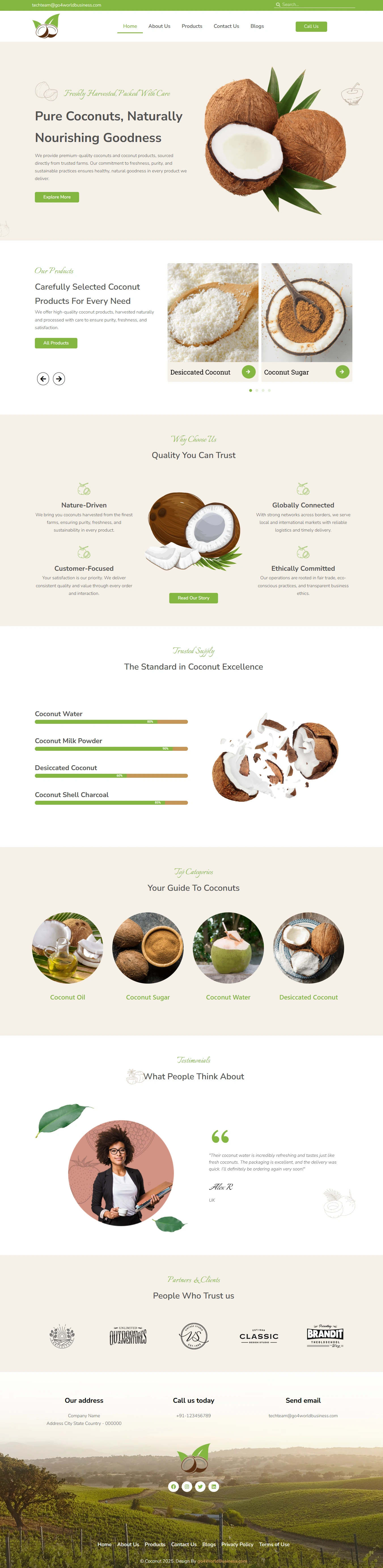 Coconut Products Template