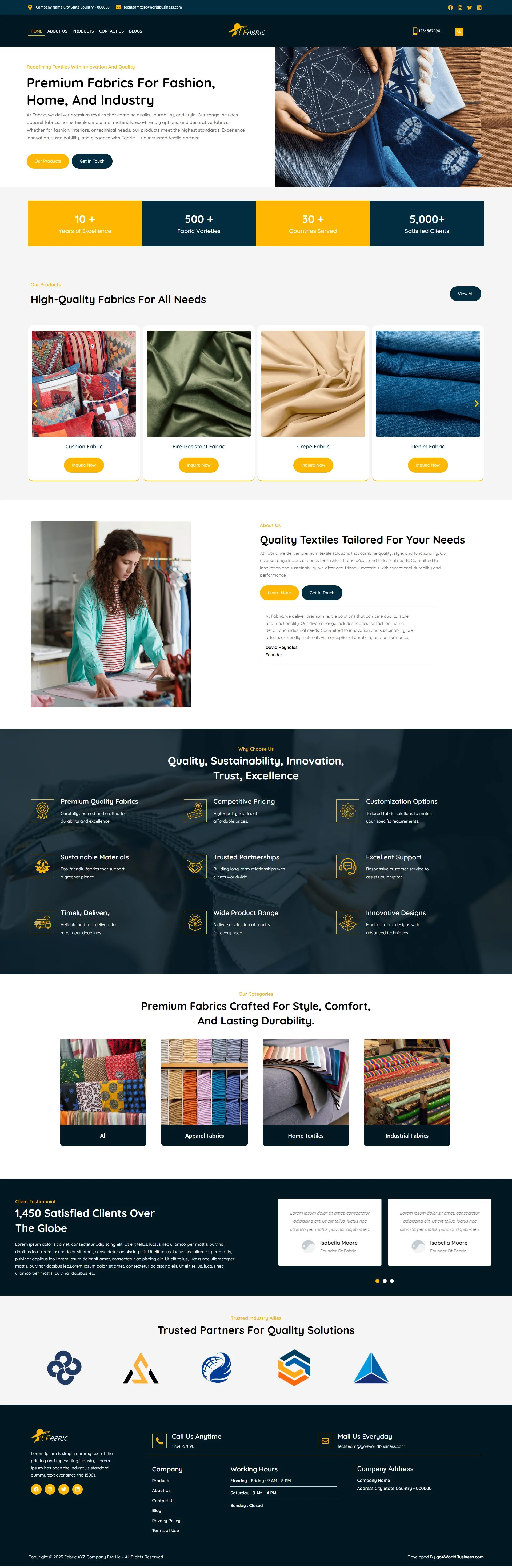Fabric Products Template